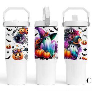 Halloween  30 oz Tumbler with flip straw, Horror Friends, Scary Horror Character